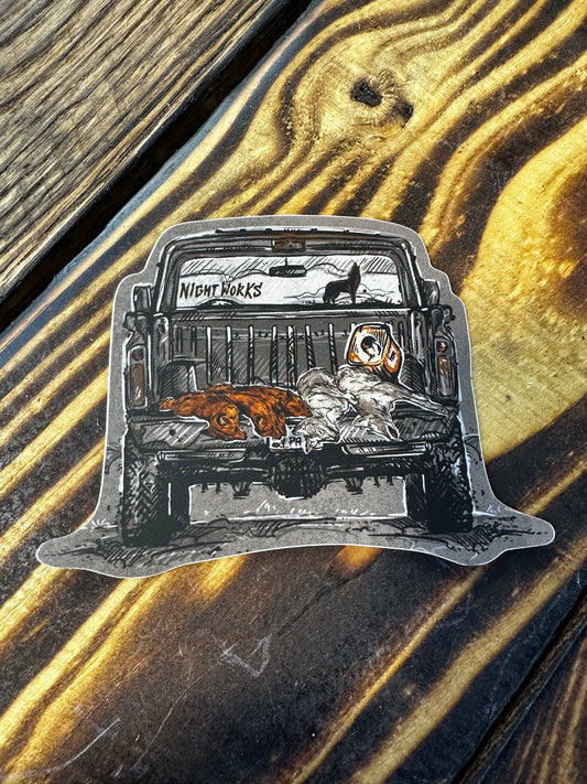Haulin’ Fur Small Sticker